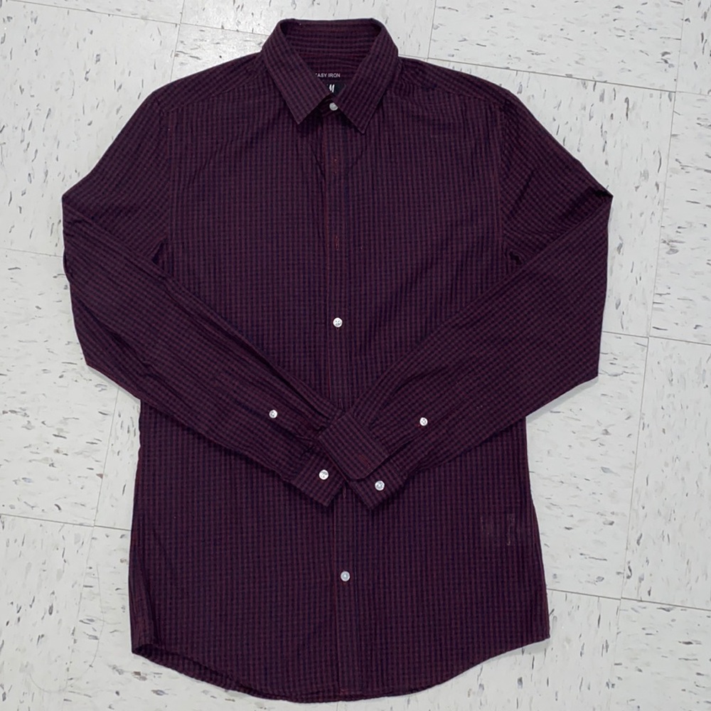 H&M Burgundy Button Shirt